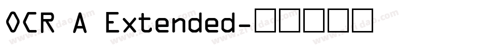 OCR A Extended字体转换